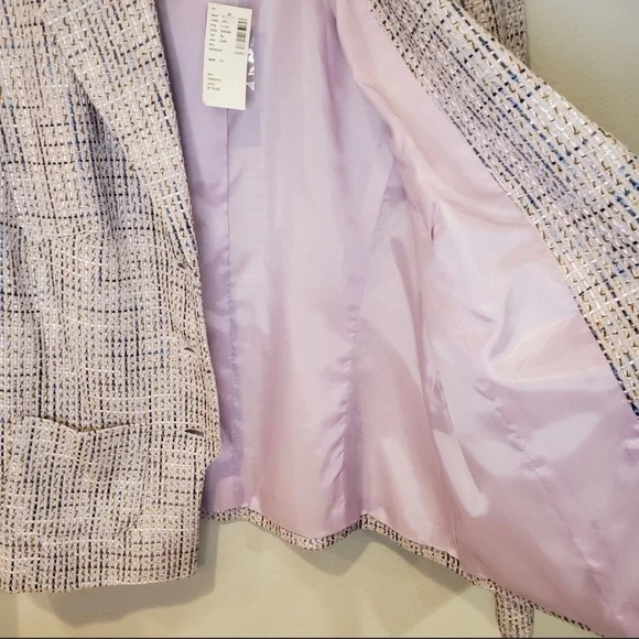 Lane Bryant Tweed Light Purple Blazer Size 14 NWT - Picture 4 of 4